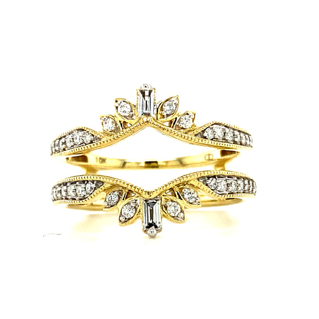 Diamond enhancer ring hot sale yellow gold