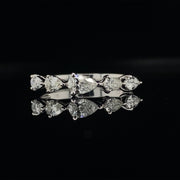 White Diamond Pear Cut Diamond Band | 0.51 Carats Total Weight