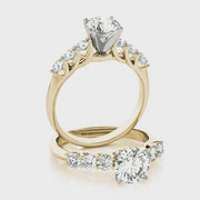 Round Diamond Prong Set Engagement Ring | 1.38 Carat Total Weight