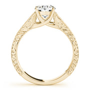 Round Diamond Fancy Cathedral Engagement Ring