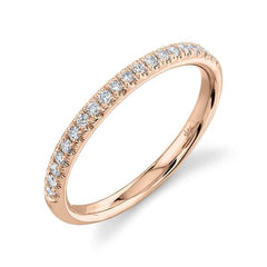 Rose Gold Prong Set Diamond Band | 0.18 Carat Total Weight