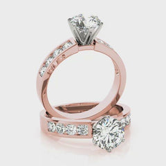 Round Diamond Channel Set Engagement Ring | 1.25 Carat Total Weight